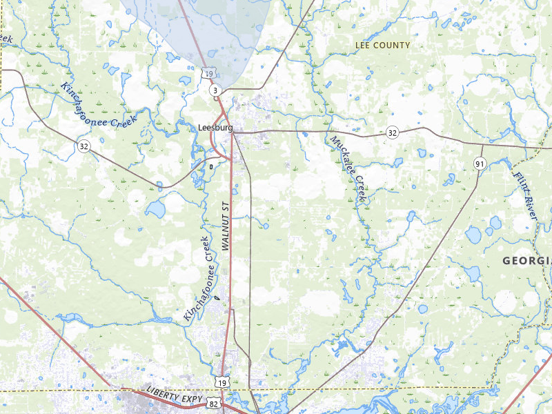 NEXRAD radar-signature map of the hail storm over Leesburg, GA on Jul 25, 2026