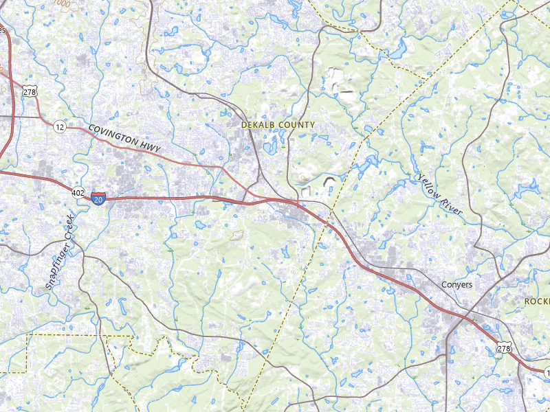 Radar-estimated hail-size map of the storm over Lithonia, GA on May 17, 2026