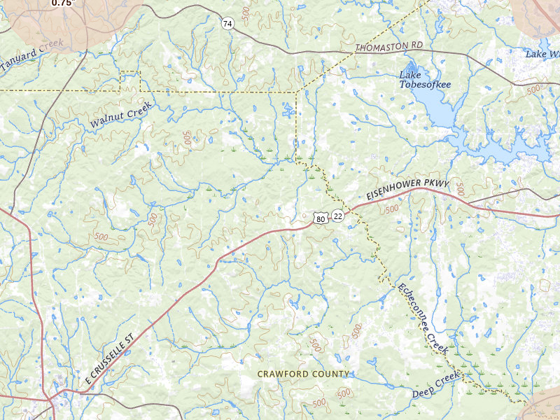 Radar-estimated hail-size map of the storm over Lizella, GA on Jul 9, 2026