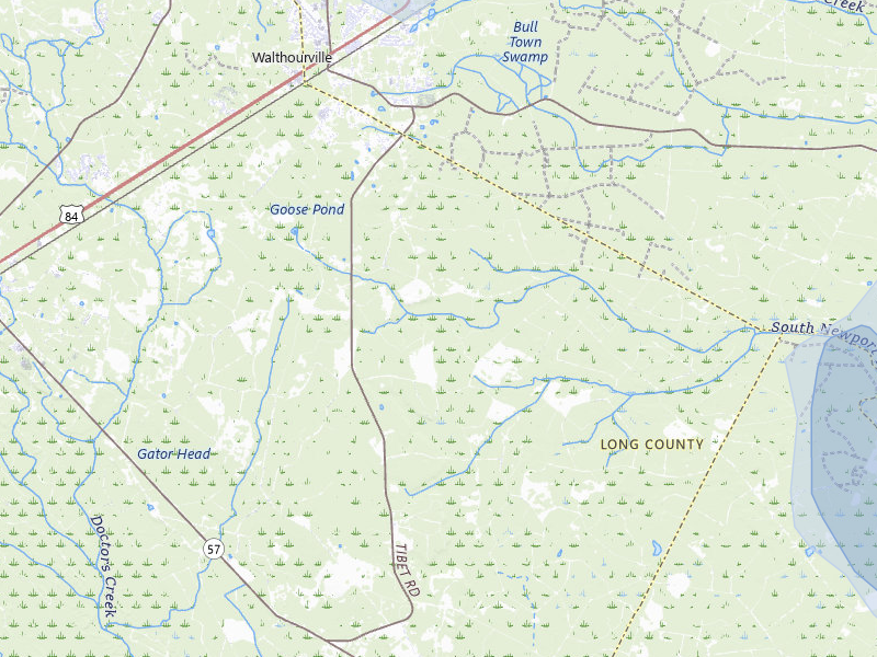 NEXRAD radar-signature map of the hail storm over Ludowici, GA on Jul 12, 2026