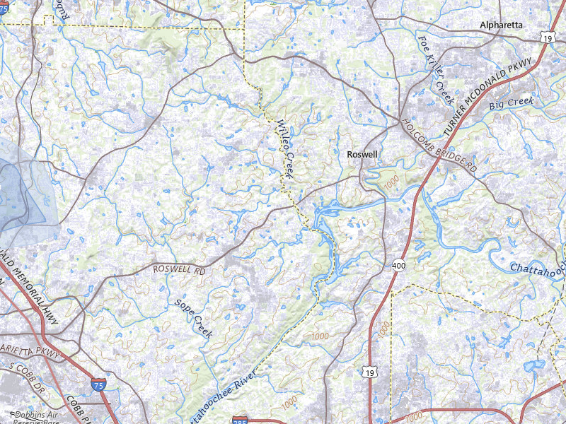 NEXRAD radar-signature map of the hail storm over Marietta, GA on Jul 9, 2026