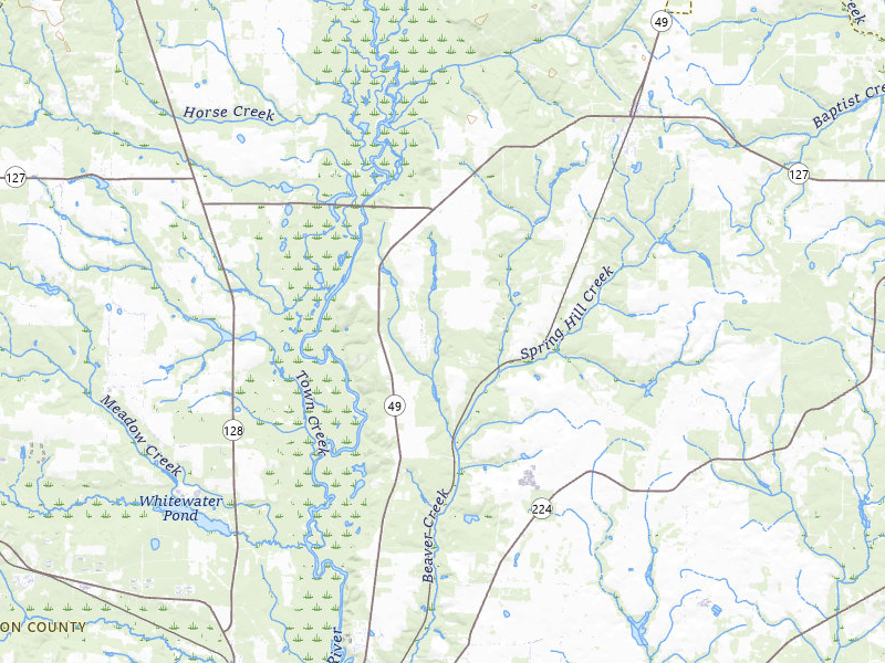 Radar-estimated hail-size map of the storm over Marshallville, GA on Jul 9, 2026
