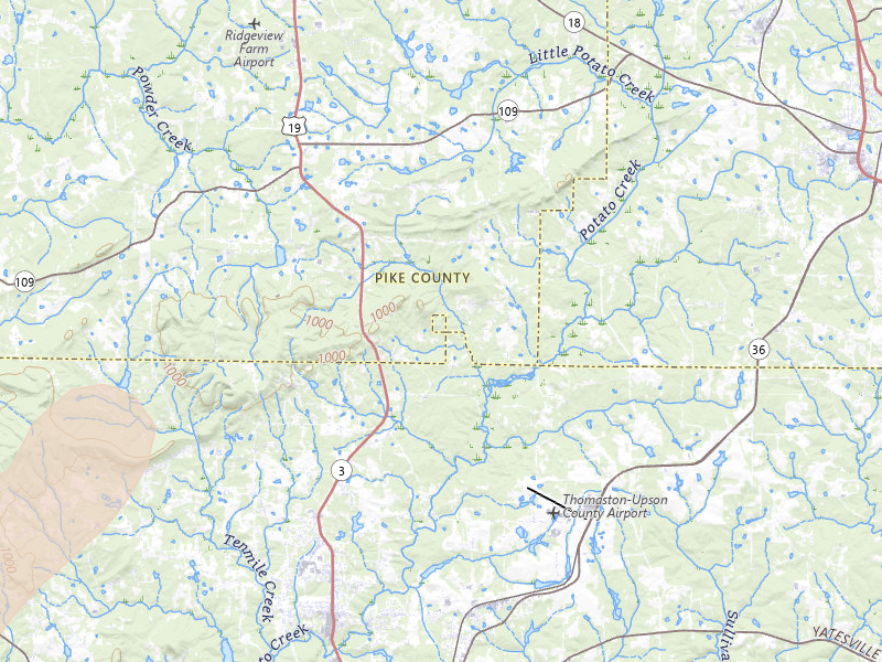 Radar-estimated hail-size map of the storm over Meansville, GA on Mar 15, 2026