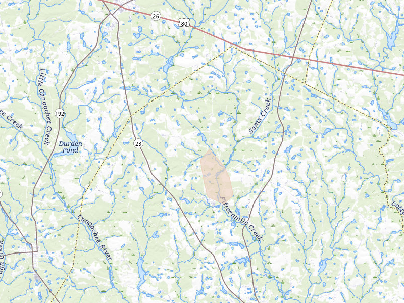 Radar-estimated hail-size map of the storm over Metter, GA on May 17, 2026