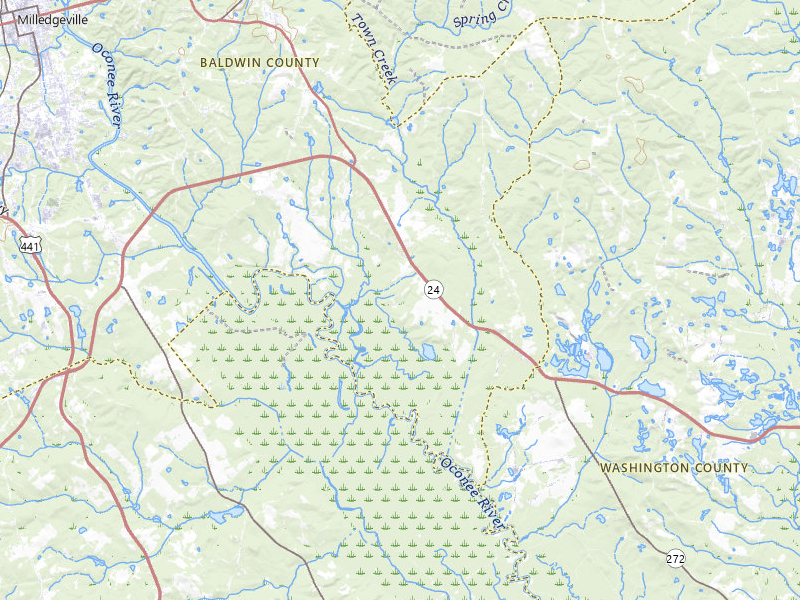 NEXRAD radar-signature map of the hail storm over Milledgeville, GA on Sep 5, 2026