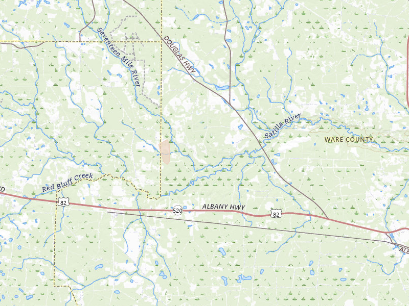 Radar-estimated hail-size map of the storm over Millwood, GA on May 17, 2026