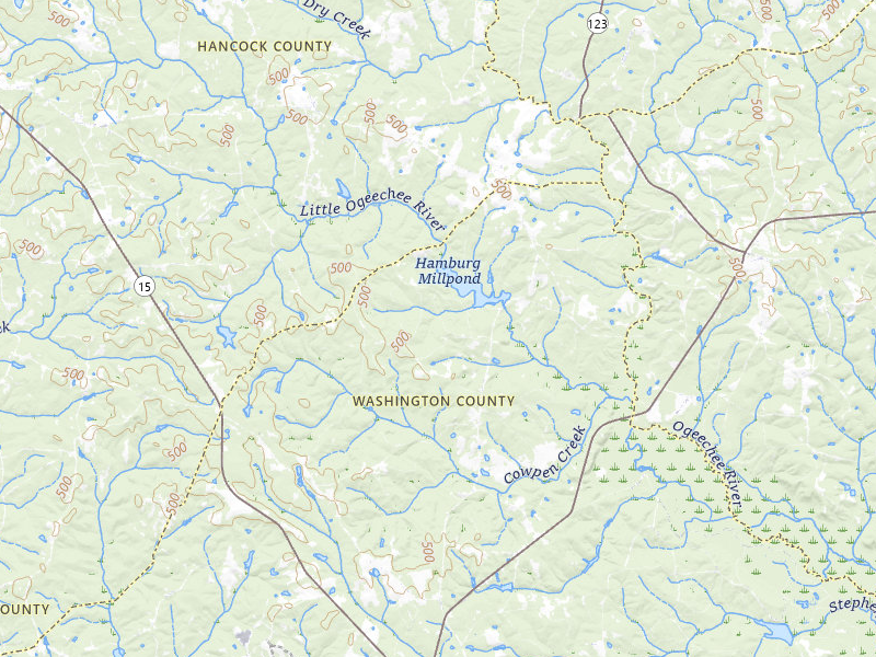 Radar-estimated hail-size map of the storm over Mitchell, GA on Jun 29, 2026