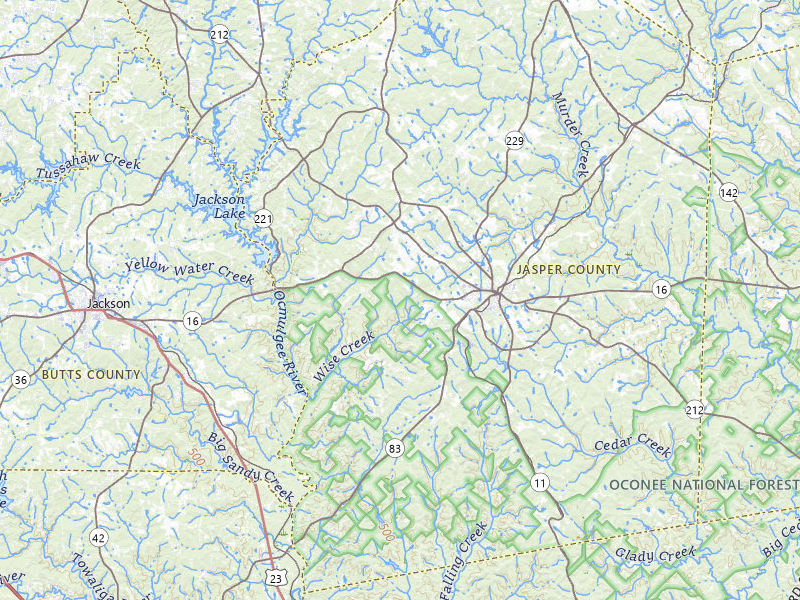 Radar-estimated hail-size map of the storm over Monticello, GA on Jun 29, 2026