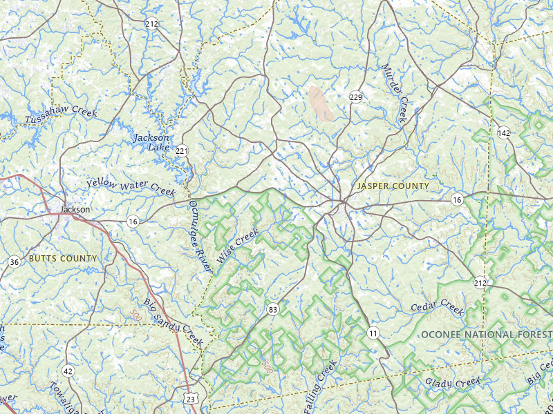 Radar-estimated hail-size map of the storm over Monticello, GA on Aug 13, 2026