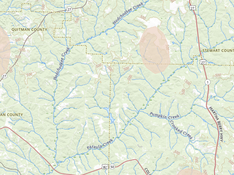 Radar-estimated hail-size map of the storm over Morris, GA on Aug 13, 2026