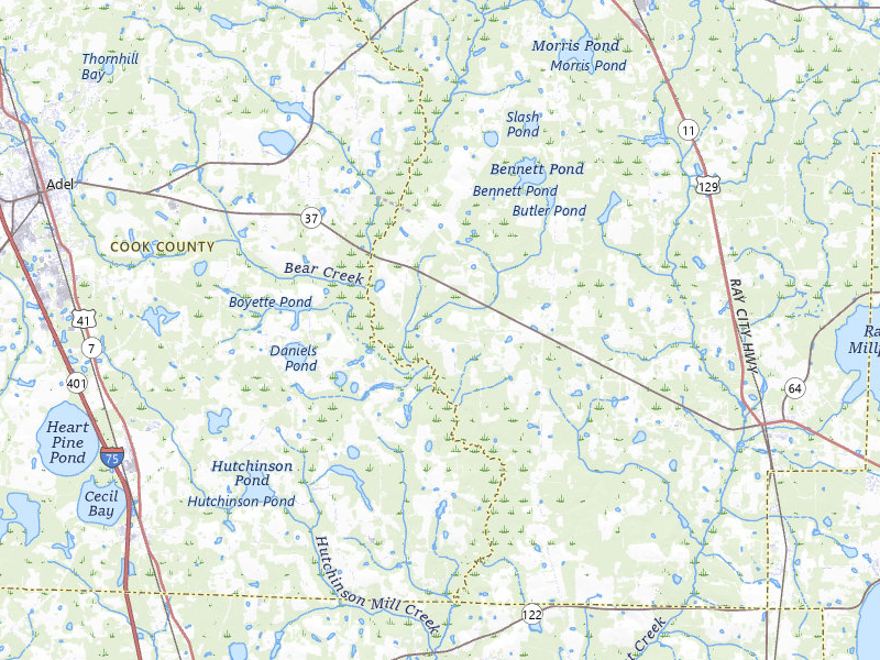 Radar-estimated hail-size map of the storm over Nashville, GA on Jun 22, 2026