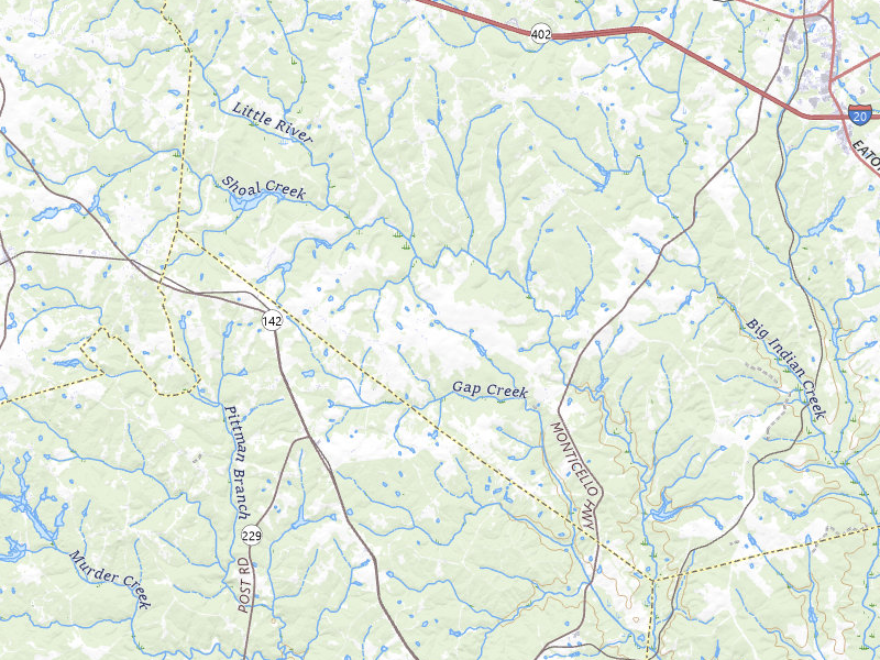 Radar-estimated hail-size map of the storm over Newborn, GA on Jul 17, 2026