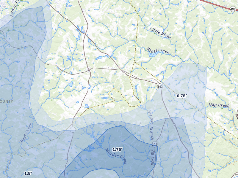 NEXRAD radar-signature map of the hail storm over Newborn, GA on Sep 5, 2026