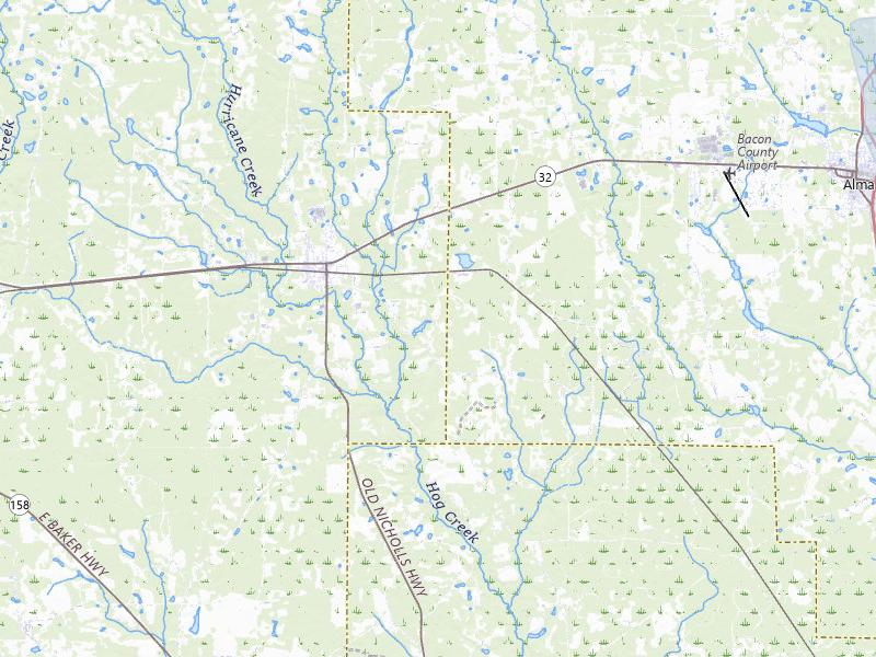 NEXRAD radar-signature map of the hail storm over Nicholls, GA on Jul 25, 2026