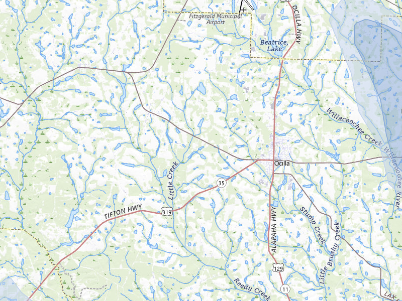 NEXRAD radar-signature map of the hail storm over Ocilla, GA on Aug 12, 2026