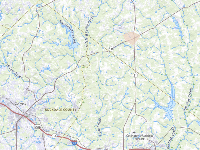 Radar-estimated hail-size map of the storm over Oxford, GA on Aug 14, 2026