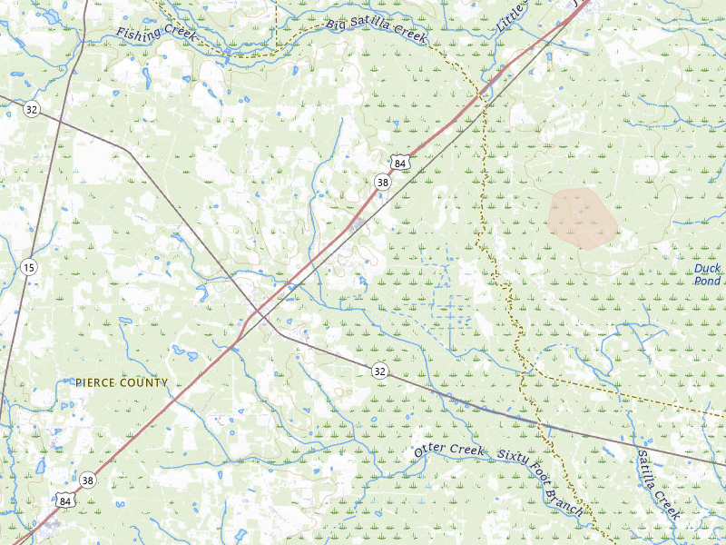 Radar-estimated hail-size map of the storm over Patterson, GA on Jul 17, 2026
