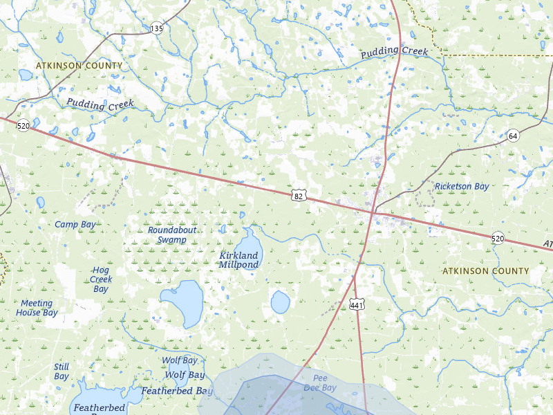 NEXRAD radar-signature map of the hail storm over Pearson, GA on Aug 14, 2026
