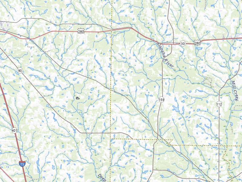 Radar-estimated hail-size map of the storm over Pitts, GA on Jul 9, 2026