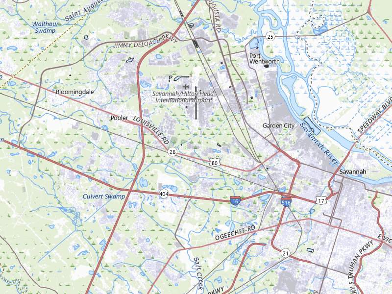 Radar-estimated hail-size map of the storm over Pooler, GA on Jul 6, 2026