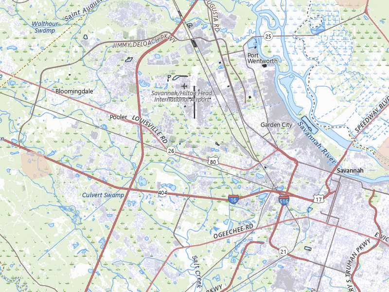 Radar-estimated hail-size map of the storm over Pooler, GA on Jul 9, 2026