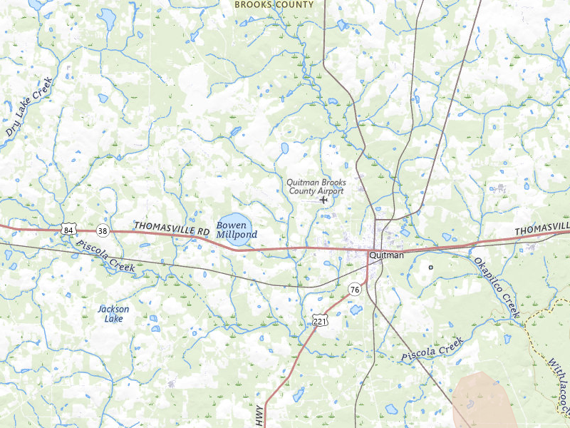 Radar-estimated hail-size map of the storm over Quitman, GA on Jul 30, 2026