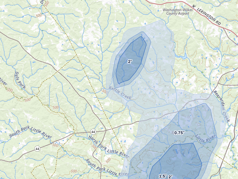 NEXRAD radar-signature map of the hail storm over Rayle, GA on Jun 29, 2026