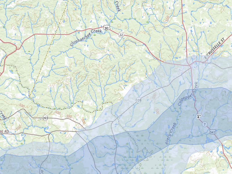 NEXRAD radar-signature map of the hail storm over Roberta, GA on Jul 9, 2026