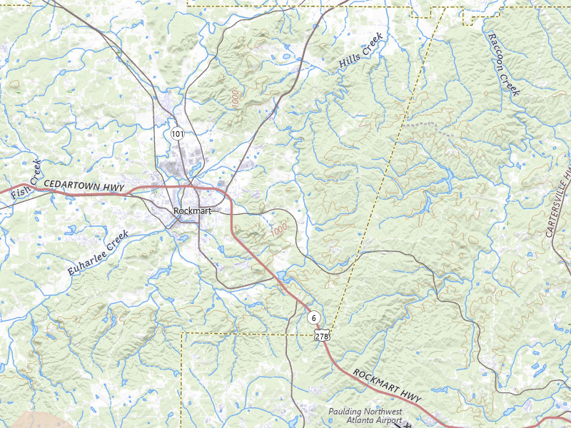 Radar-estimated hail-size map of the storm over Rockmart, GA on Jul 3, 2026
