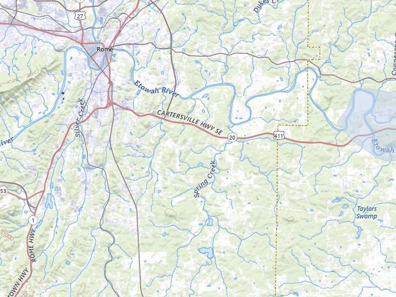 NEXRAD radar-signature map of the hail storm over Rome, GA on Jul 9, 2026
