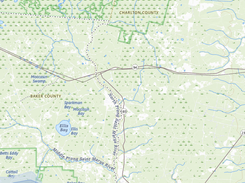 NEXRAD radar-signature map of the hail storm over Saint George, GA on Aug 6, 2026