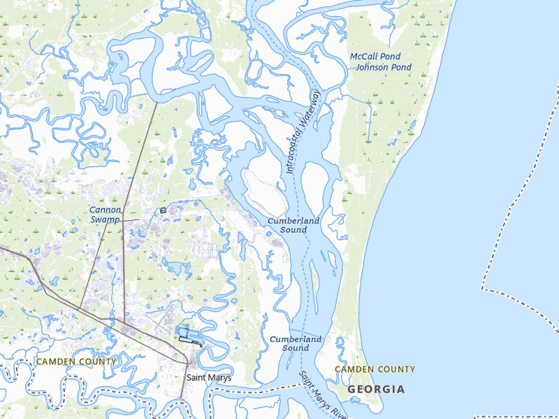 Radar-estimated hail-size map of the storm over Saint Marys, GA on Jul 12, 2026