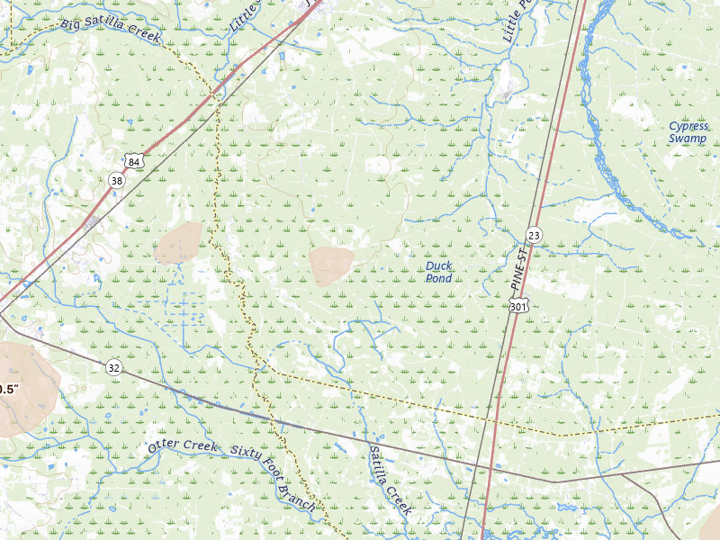 Radar-estimated hail-size map of the storm over Screven, GA on Jun 20, 2026
