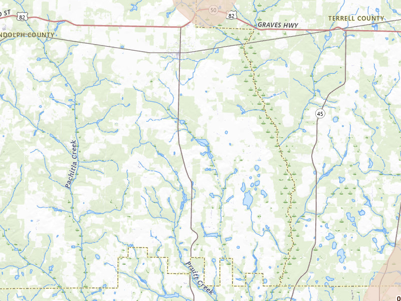 Radar-estimated hail-size map of the storm over Shellman, GA on May 22, 2026