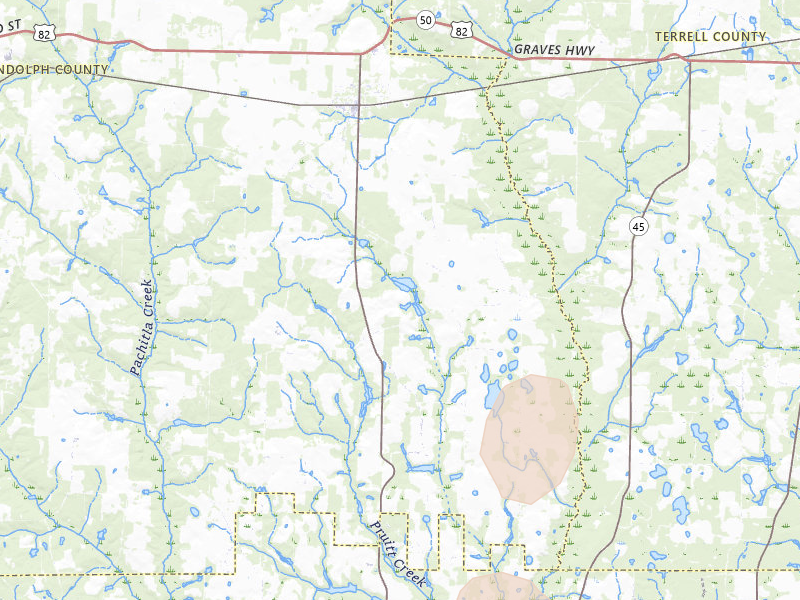 Radar-estimated hail-size map of the storm over Shellman, GA on May 31, 2026