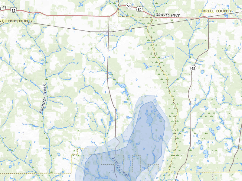 NEXRAD radar-signature map of the hail storm over Shellman, GA on May 31, 2026