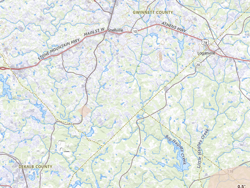 Radar-estimated hail-size map of the storm over Snellville, GA on Jul 11, 2026