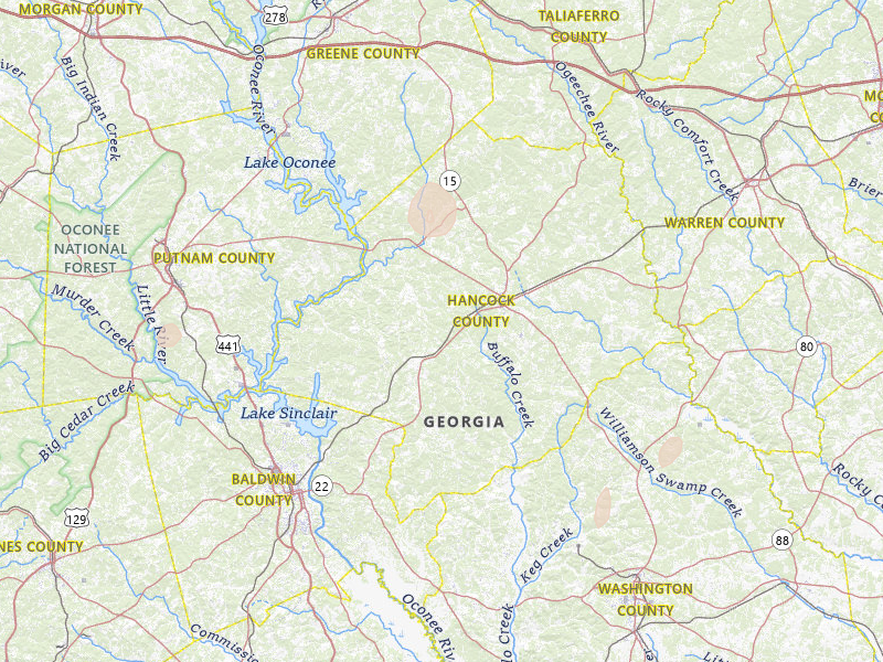Radar-estimated hail-size map of the storm over Sparta, GA on May 23, 2026