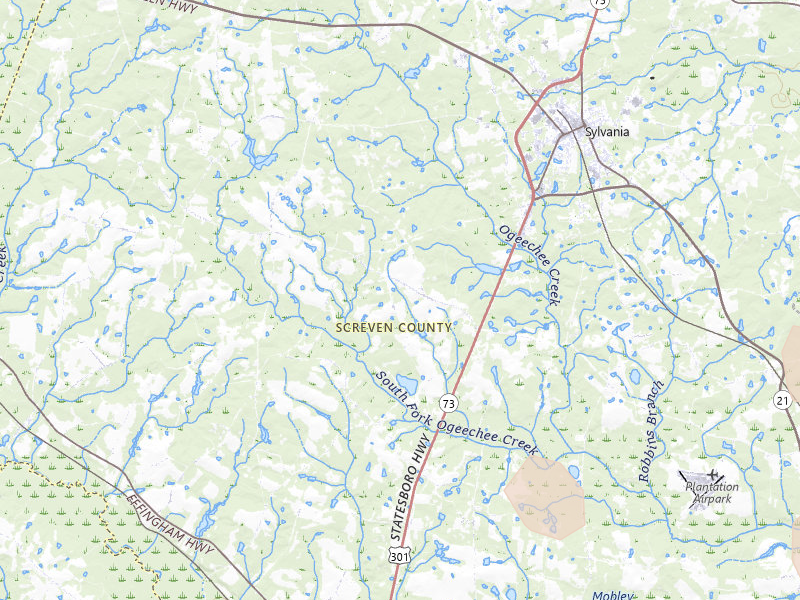 Radar-estimated hail-size map of the storm over Sylvania, GA on Jun 12, 2026