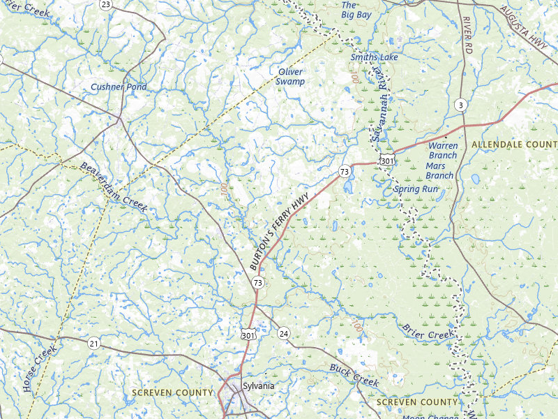 Radar-estimated hail-size map of the storm over Sylvania, GA on Jun 14, 2026