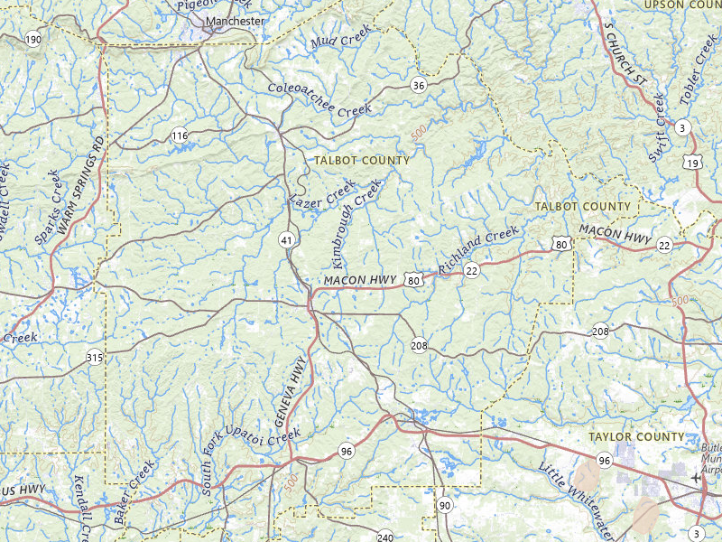 Radar-estimated hail-size map of the storm over Talbotton, GA on Apr 1, 2026