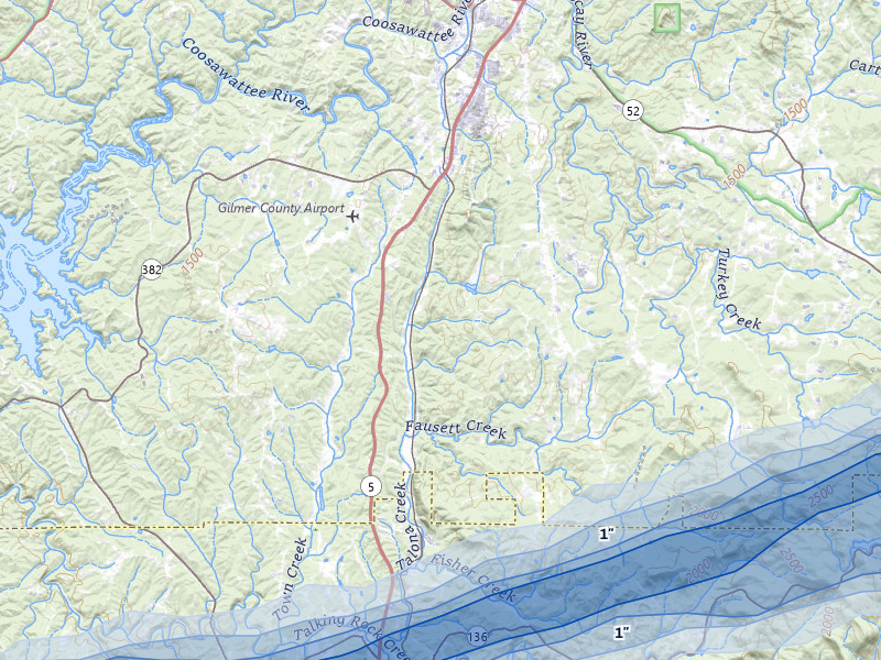 NEXRAD radar-signature map of the hail storm over Talking Rock, GA on Feb 26, 2026