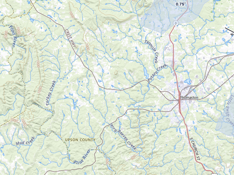 NEXRAD radar-signature map of the hail storm over Thomaston, GA on May 17, 2026