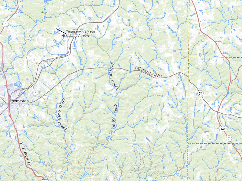 Radar-estimated hail-size map of the storm over Thomaston, GA on Jul 9, 2026