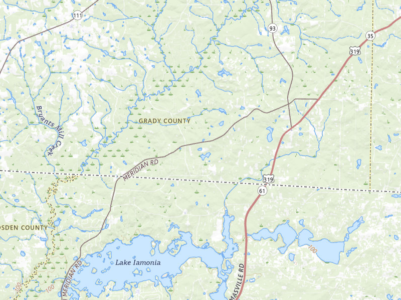 Radar-estimated hail-size map of the storm over Thomasville, GA on Jun 22, 2026