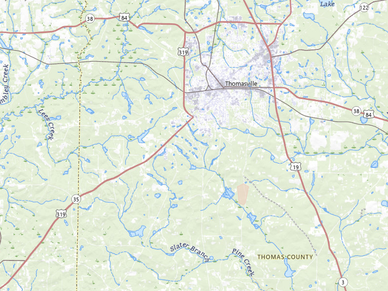 Radar-estimated hail-size map of the storm over Thomasville, GA on Aug 25, 2026