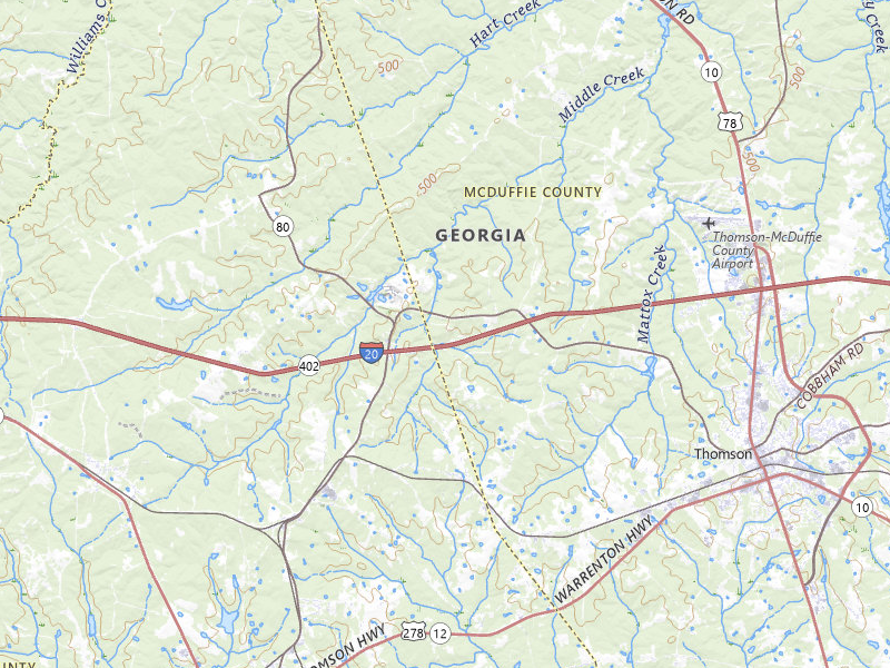 NEXRAD radar-signature map of the hail storm over Thomson, GA on Aug 21, 2026