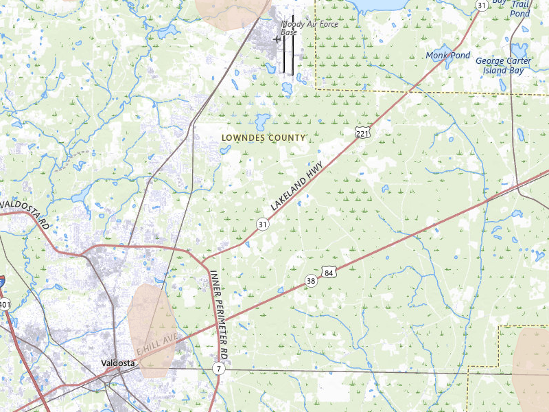 Radar-estimated hail-size map of the storm over Valdosta, GA on May 17, 2026