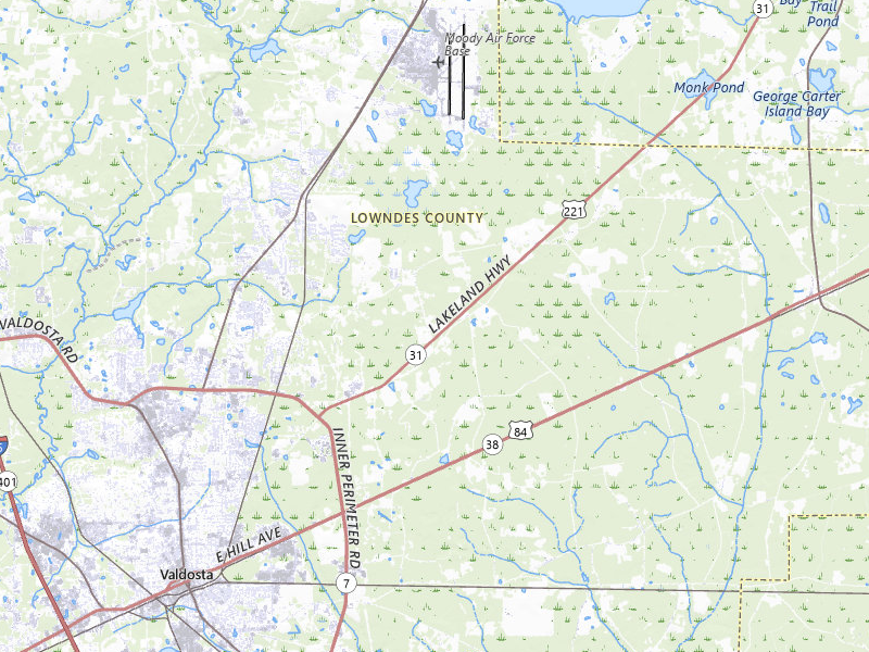 NEXRAD radar-signature map of the hail storm over Valdosta, GA on Jul 7, 2026