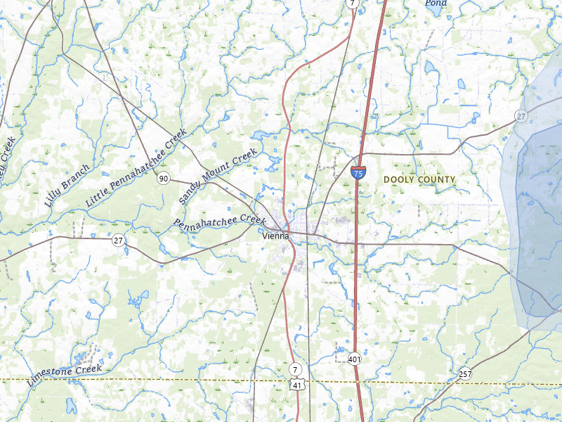 NEXRAD radar-signature map of the hail storm over Vienna, GA on Aug 11, 2026